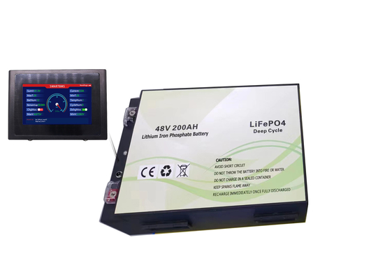 Alta sicurezza 200Ah 48V batteria al litio per veicoli elettrici marini per imbarcazioni con schermo LCD