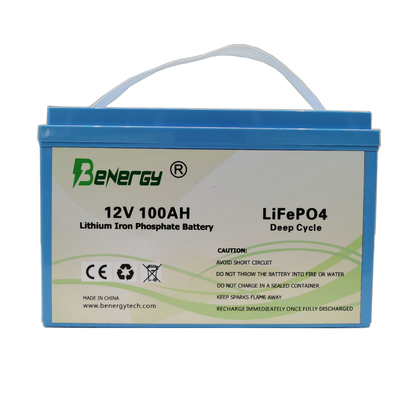Lifepo4 pacchetto 12V 100AH della batteria al litio ricaricabile della batteria solare 12v